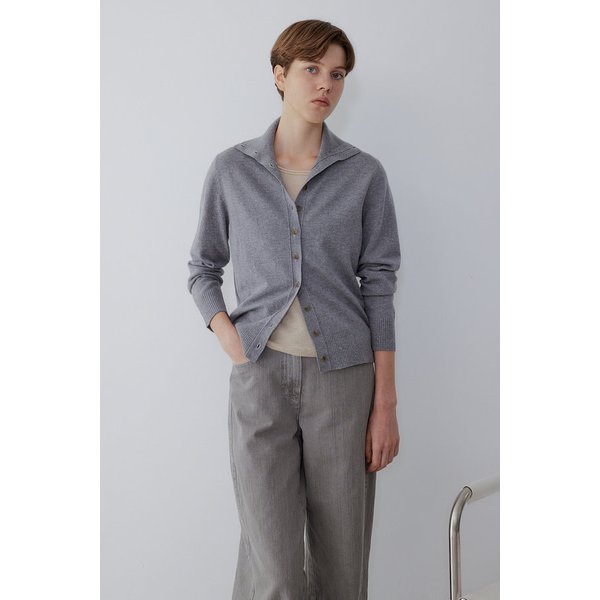 [리오더] 울 캐시미어 블렌드 터틀넥 버튼업 니트 가디건 IA15451920270