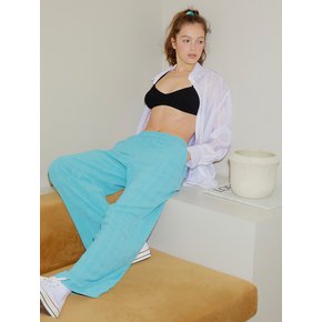 Check Lounge Pants - Aqua Green