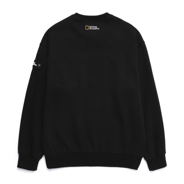 [여주점] N251USW110 NRN 가슴포켓 세미오버핏 맨투맨 CARBON BLACK