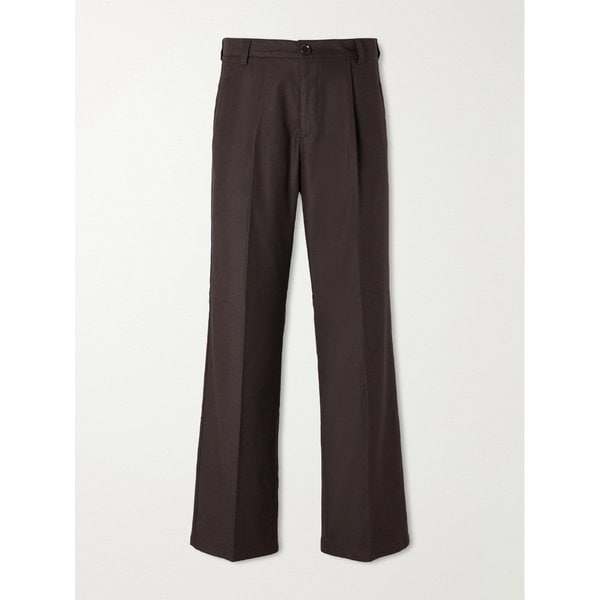 오르스만 와이드 스트레치 리넨 코튼 블렌드 팬츠 46376663162967875