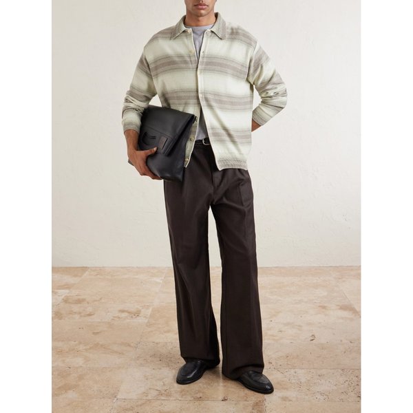 오르스만 와이드 스트레치 리넨 코튼 블렌드 팬츠 46376663162967875