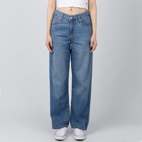 여성 청바지 배기 대드 진 미디엄블루 A34940057