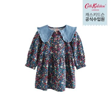 캐스키드슨 키즈 롱 슬리브 카라 드레스 - 하모니 딧시 (CK-K90615840_SET)