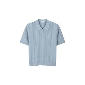 여성 린넨블렌드 카라 스웨터 PHG 2ET2420