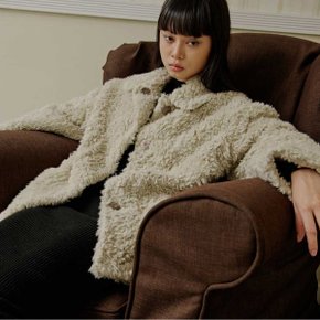 [TOPGIRL] BUTTON UP OVER FIT FUR JACKET_T326OT808(CG)