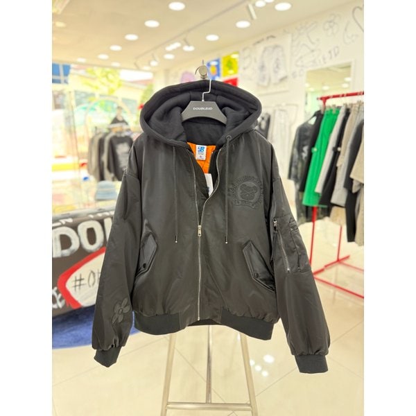 [여주점] 가죽베어배치항공점퍼 블랙JGZZ63903