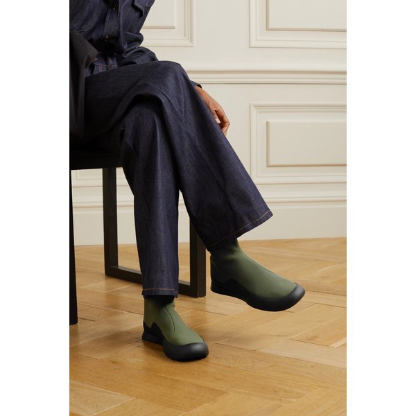 Rubber-trimmed Scuba Ankle Boots 밀리터리 그린 32027475400275267