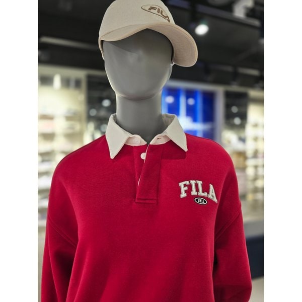 [파주점] 공용  럭비 카라 맨투맨 (FS2POH1102U-RED)