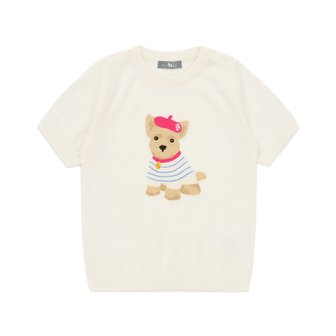 블루독베이비 [여주점] [오프라벨 여주점] 블루독베이비 (IV) 니트 도기 반소매 스웨터 (45319-302-01)