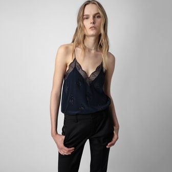 쟈딕앤볼테르 [여주점] 캐미솔 블라우스 Christy Strass Silk Camisole ZE4SFCTSH007Z89