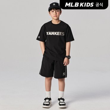 MLB키즈 (공식)24SS 아웃도어 우븐 반팔티셔츠 세트 NY