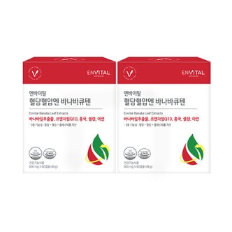 엔바이탈 혈당혈압엔 바나바큐텐 800mg X 60캡슐 * 2박스