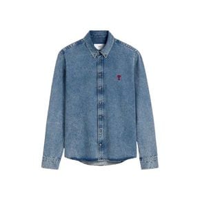 25SS  스몰 하트 로고 버튼 다운 셔츠 블루 USH063 DE0056 480 132452142