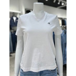 [파주점] [캘빈클라인진]여성 브이넥 클래식핏 스트레치 반팔 티셔츠 47A222G-YAA