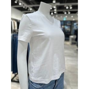 [파주점] [캘빈클라인진]여성 브이넥 클래식핏 스트레치 반팔 티셔츠 47A222G-YAA