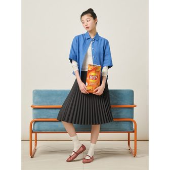 빈폴레이디스 리넨 반소매 셔츠  블루 (BF5365C01P)