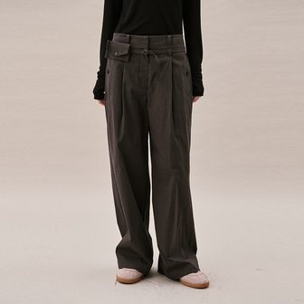 ahwe BELT BAG PANTS_CHARCOAL