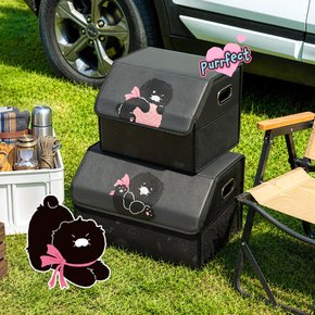 (소형+대형 SET) 카카오프렌즈 블랙춘 차량용 트렁크 보관함 트렁크 정리함 대용량 접이식보관함