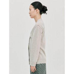 Cashmere Unbalanced Cardigan_Light Grey