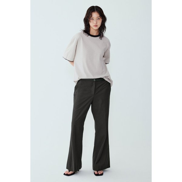 [UNI] 스트라이프 라운드넥 티셔츠 91U5322175006