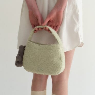 로서울 Curly tote bag Boucle Permanent mint