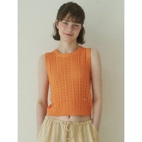 Tropical cable sleeveless knit