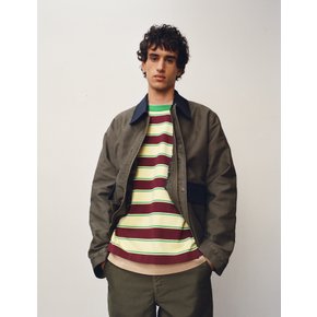 남성 (M)THADEO – STRIPED T-SHIRT_YELLOW_LSVA0TS95U