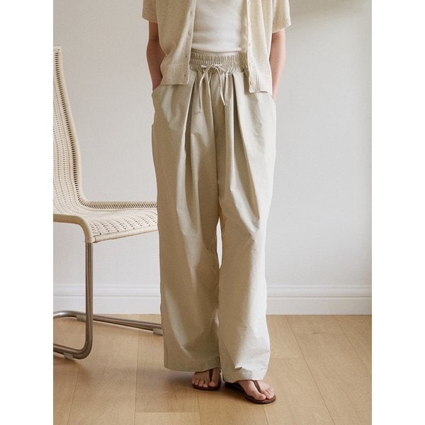 Summer String Banding Pants_Cream