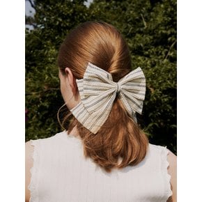 Cotton String Patterned Vintage Big Hairpin[Black]