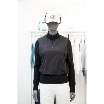 볼빅 [여주점] 골프웨어 여성 골프 우븐 패치 하이브리드 방풍 스웨터 TOA05