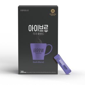 맥널티 아이브루 다크 블렌드 블랙 커피믹스 200개입