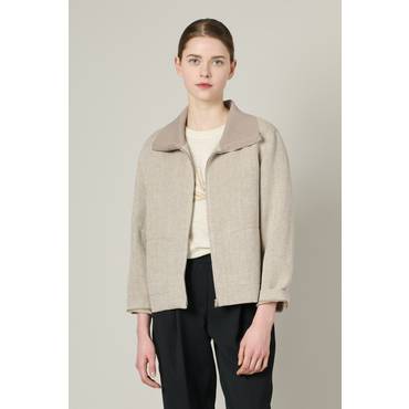 BCBG 올앤선드리 주엘 린넨 니트카라JK(A4M3J105)