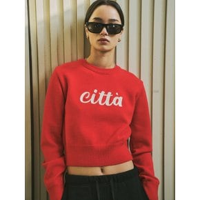 Chain Stich Logo Round Knit_CTK202(5COLOR)