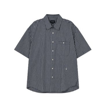 커버낫 깅엄 하프 셔츠 다크 네이비 CO2502SS05DN