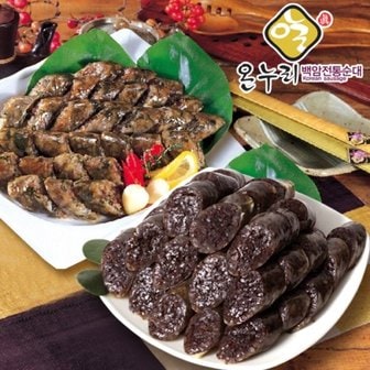 백암전통순대 찰순대1kg + 찹쌀순대 1kg