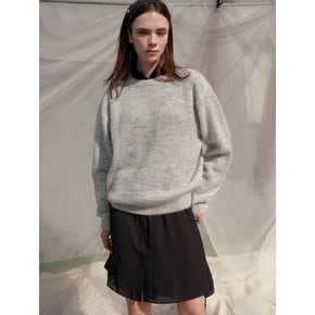 Pure Mohair Knit Top_Gray