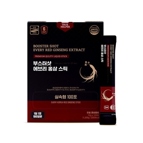 부스터샷 에브리 홍삼 스틱 100포 1박스