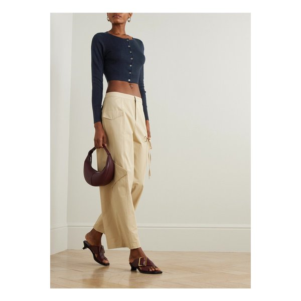 아치4 나폴리 크롭 실크 캐시미어 혼방 가디건 네이비 1647597357819652