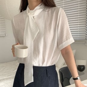 카이로 레이온 타이 블라우스_M4723