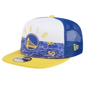 [해외] 1022526 뉴에라 모자 NBA 골든스테이트 워리어스 Arch AFrame Trucker 9FIFTY Hat Royal