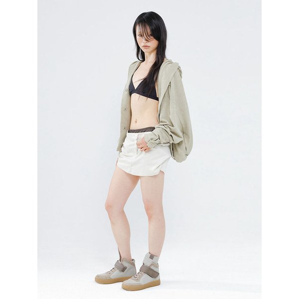ASYMMETRIC LAYERED SKORT BEIGE