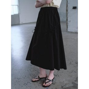 Banding Flare Long Skirt  Black (KE6327M065)