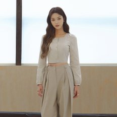 [23 F/W] 잇미샤 스퀘어넥 크롭 블라우스 ITN8ZBL600