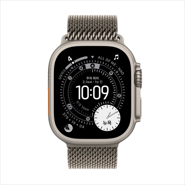 워치 울트라 3 셀룰러 49mm 내추럴 티타늄, 밀레니즈 루프(S) MEWW4KH/A