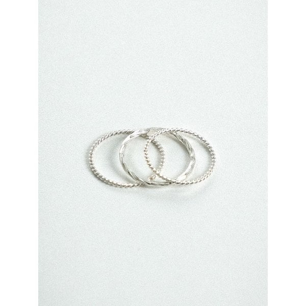 Diamond Facet Rings SET