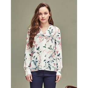 OLIVIA BLOUSE IN PINK FLORAL PRINT