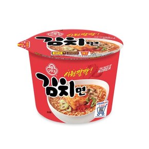 [오뚜기] 김치라면 큰컵 12입(105g x 12개)