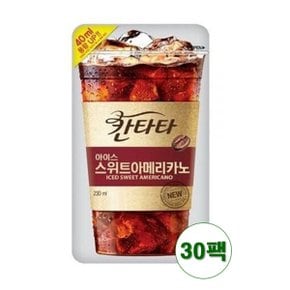 롯데칠성 칸타타 아이스 스위트 아메리카노 파우치 190ml X 30개