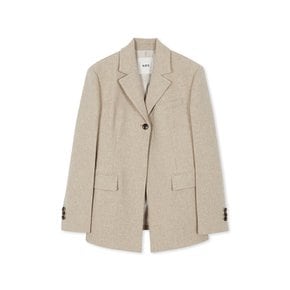 One-button Line Jacket in Beige VW3SJ293-91