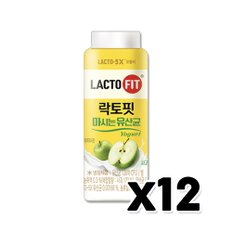 락토핏 마시는유산균 사과맛 요거트음료 130ml x 12개